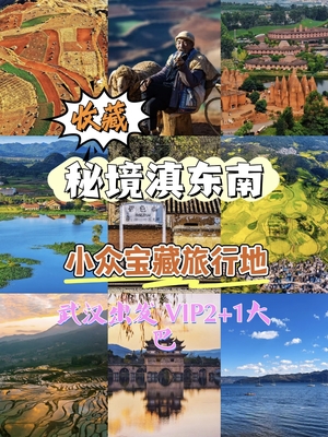 特价【武汉出发】2月24-3月5日滇东南全景游（元阳梯田、罗平油菜花、弥勒、普者黑、抚仙湖、建水古城，青岩古城，休闲10日游（VIP2+1大巴）